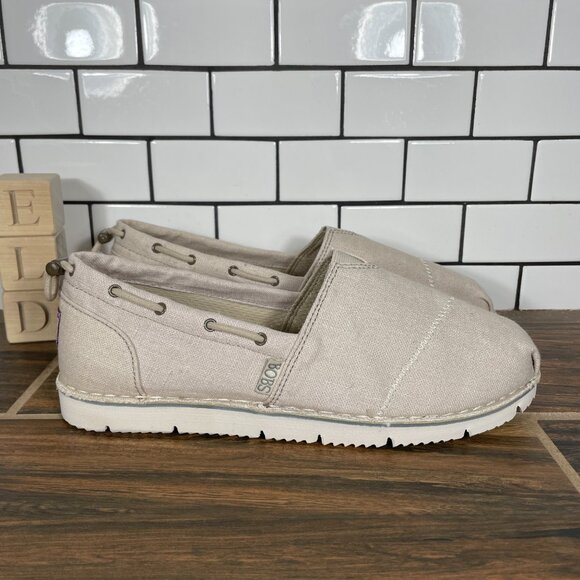Skechers BOBS Chill Flex Hot 2 Trot Womens Size 10 Shoes Natural Alpargata Flat - Picture 4 of 14